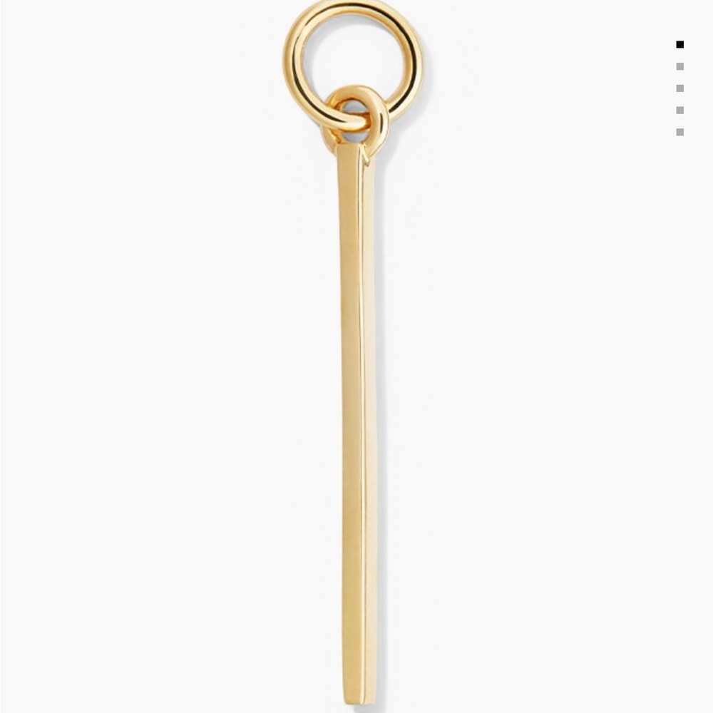 Mejuri 14k Yellow Gold Single Bar Hoop Charm